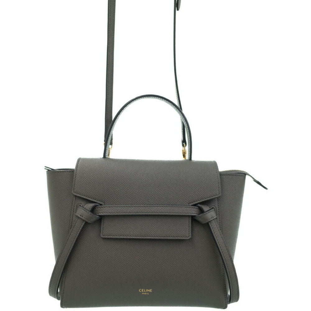 Celine Belt Bag 2way Crossbody Grained Calfskin Leather